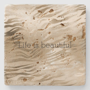 Gold Zebra Print Ombre Steinuntersetzer