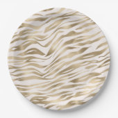 Gold Zebra Print Pappteller (Vorderseite)