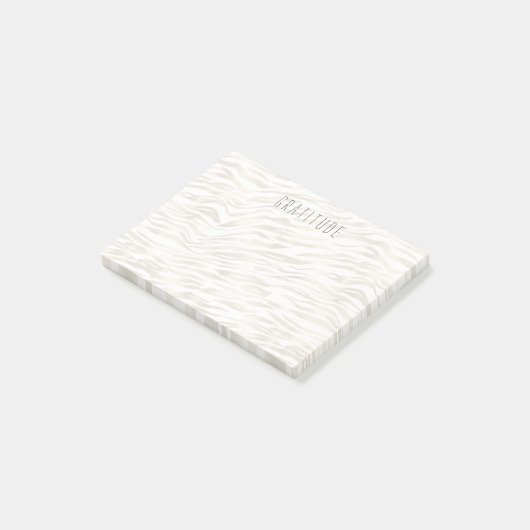 Gold Zebra Print Post-it Klebezettel (angewinkelt)