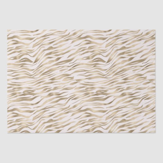 Gold Zebra Print Seidenpapier (Vorderseite)
