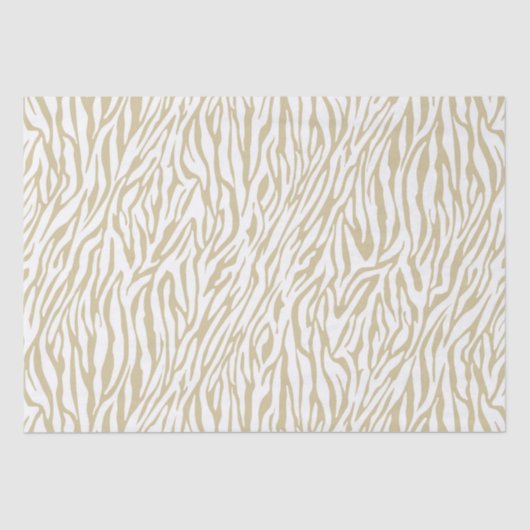 Gold Zebra Print Seidenpapier (Vorderseite)
