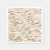 Gold Zebra Print Serviette (Vorderseite)