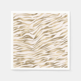 Gold Zebra Print Serviette