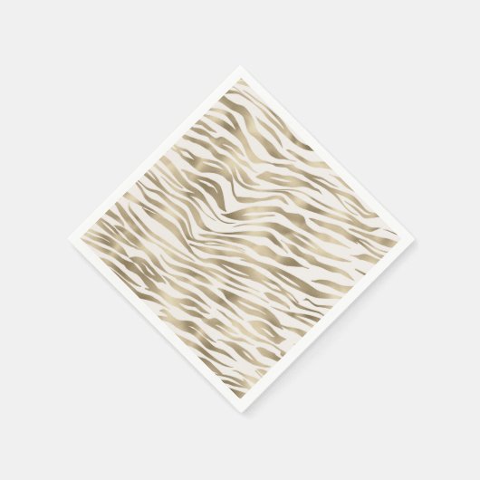 Gold Zebra Print Serviette (Ecke)