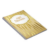 Gold Zebra Print Sparkle Baby ShowNotebook Notizblock (Rechte Seite)