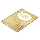 Gold Zebra Print Sparkle Baby ShowNotebook Notizblock (Linke Seite)