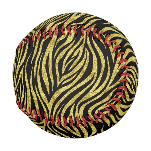 Gold Zebra Stripes Baseball (Vorne Rechts)