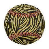 Gold Zebra Stripes Baseball (Rückseite)