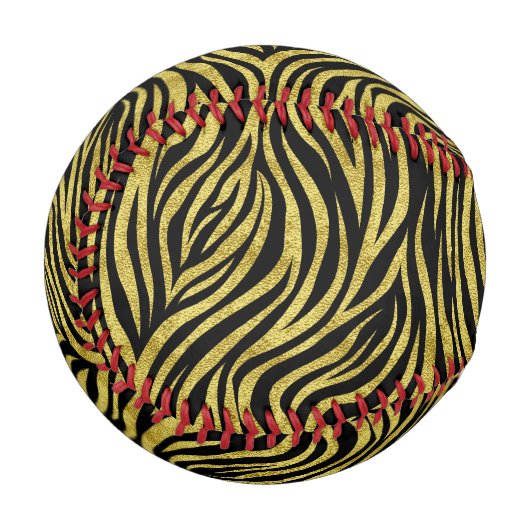 Gold Zebra Stripes Baseball (Vorderseite Links)