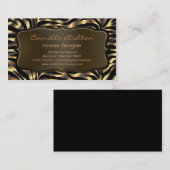 Gold-Zebra-Visitenkarten Visitenkarte (Vorne/Hinten)