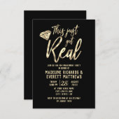 Gold zeigen, dass diese gerade Got, echte Engageme Einladung (Vorne/Hinten)