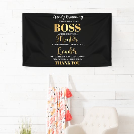 Gold Zeitgenössische Boss-Wertungswoche Banner (Insitu)