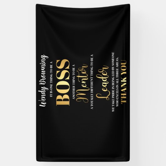Gold Zeitgenössische Boss-Wertungswoche Banner (Vertikal)