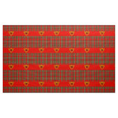 GOLD ZELLTIKHERZ, RUBY, ROT GRÜNE SCOTTISH TARTAN STOFF (Yard (91,4 cm))