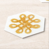 GOLD ZELLTIKKNOCHEN Untersetzer mit Hexagon (angewinkelt)