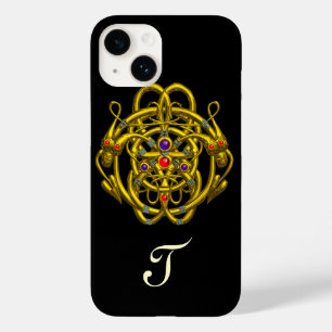 GOLD ZELLTIKKNOTEN MIT ZWEI DRAGONEN schwarz Case-Mate iPhone 14 Hülle