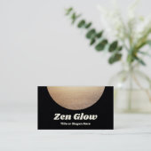 Gold Zen Circle Black Visitenkarte (Stehend Vorderseite)