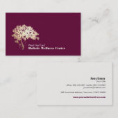 Gold Zen Tree Holistische und alternative Gesundhe Visitenkarte (Vorne/Hinten)
