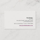 Gold Zen Tree Holistische und alternative Gesundhe Visitenkarte (Rückseite)