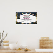 Gold-Zertifikat für die Wertsteigerung nach Kunden Poster (Küche)