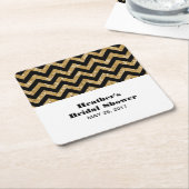 Gold Zickzack Glitzer Brautparty Untersetzer (angewinkelt)