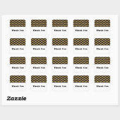 Gold Zickzack Glitzer Danke Stickers (Blatt)