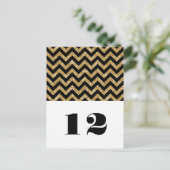 Gold Zickzack Glitzer Table Postcard Postkarte (Stehend Vorderseite)