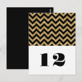 Gold Zickzack Glitzer Table Postcard Postkarte (Vorne/Hinten)