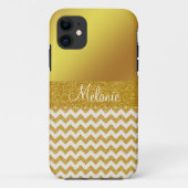 Gold Zickzack iPhone Case (Rückseite)