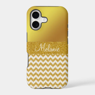 Gold Zickzack iPhone Case