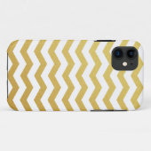 Gold Zickzack Muster iPhone Case (Rückseite (Horizontal))