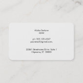 Gold Zickzack Muster Salon & Wellness-Center Visitenkarte (Rückseite)