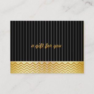 Gold Zickzack Salon und Wellness-Center Geschenkze Rabattkarte