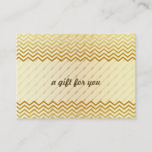 Gold Zickzack Salon und Wellness-Center Geschenkze Rabattkarte