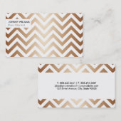 Gold Zickzack Visitenkarte (Vorne/Hinten)