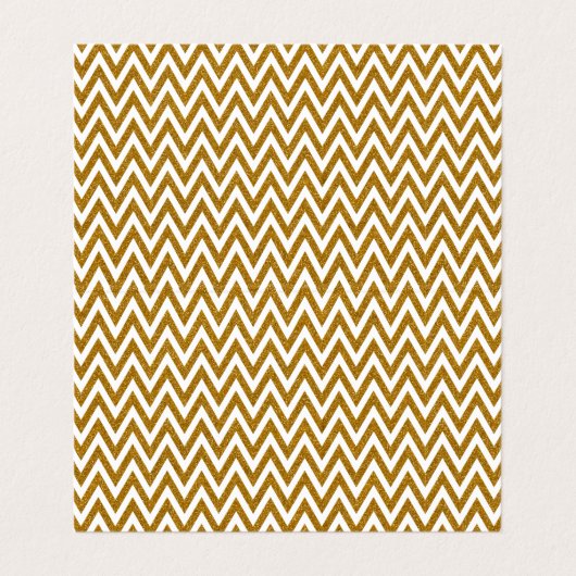 Gold Zickzack Visitenkarten (Innenseite Aufgefaltet)