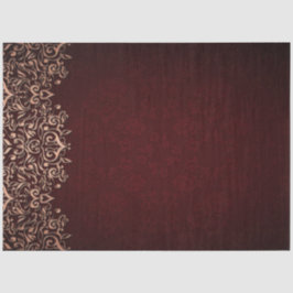 Gold Zierspitzen Burgund Decoupage 20x30 Seidenpapier