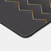 Gold Zig Zag Zickzack Muster Schreibtischunterlage (Ecke)