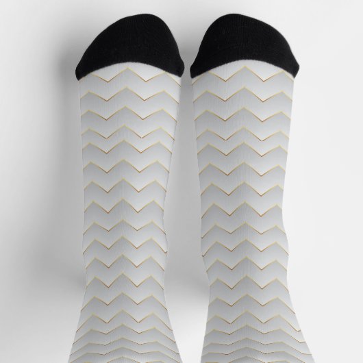 Gold Zig Zag Zickzack Socken (Oben)