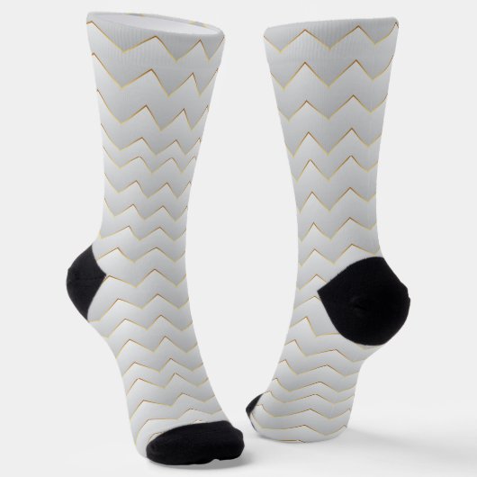 Gold Zig Zag Zickzack Socken (Gewinkelt)