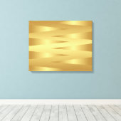 Gold Zig Zag Zuhause - Abstraktes Dekorbild Leinwanddruck (Insitu (Holzboden))