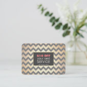 Gold Zig Zags Haarsalon und Wellness-Center Discou Rabattkarte (Stehend Vorderseite)