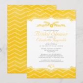 Gold Zigzag Bridal Dusche Einladungen (Vorne/Hinten)