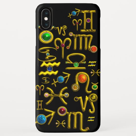 GOLD ZODIAC BIRTHDAY JEWELS,GEMSTONES,ASTROLOGIE Case-Mate iPhone HÜLLE (Rückseite)