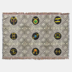 GOLD ZODIAC BIRTHDAY JEWELS,GEMSTONES,ASTROLOGIE DECKE