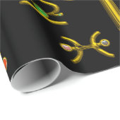 GOLD ZODIAC BIRTHDAY JEWELS,GEMSTONES,ASTROLOGIE GESCHENKPAPIER (Rolleneckpunkt)