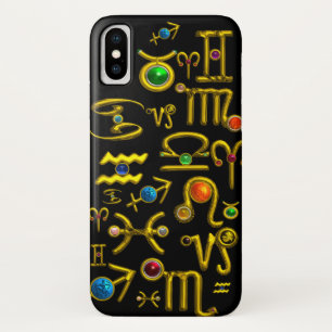 GOLD ZODIAC BIRTHDAY JEWELS,GEMSTONES,ASTROLOGY Case-Mate iPhone HÜLLE