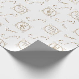 Gold Zodiac Muster: Skorpio Geschenkpapier