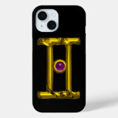 GOLD ZODIAC SIGN GEMINI Lila Alexandrite Case-Mate iPhone Hülle (Rückseite)
