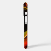 GOLD ZODIAC SIGN LEO Red Yellow Fraktal Wirbel Case-Mate iPhone Hülle (Rückseite / Links)